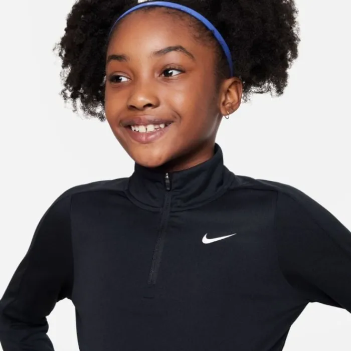 Nike T-shirt Et Manches Longues Running^Dri-FIT Long Sleeve Half Zip Top Noir