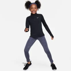 Nike T-shirt Et Manches Longues Running^Dri-FIT Long Sleeve Half Zip Top Noir