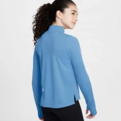 Nike T-shirt Et Manches Longues Running^Dri-FIT Long Sleeve Half Zip Top Bleu