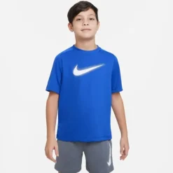 Nike T-shirt Running^Dri-FIT Multi+ Graphic Short Sleeve Tee Bleu
