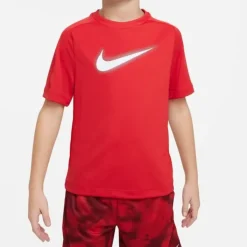 Nike T-shirt Running^Dri-FIT Multi+ Graphic Short Sleeve Tee Rouge