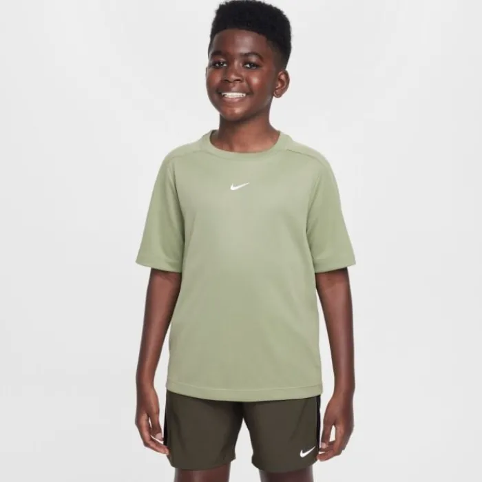 Nike T-shirt Running^Dri-FIT Multi Short Sleeve Tee Vert