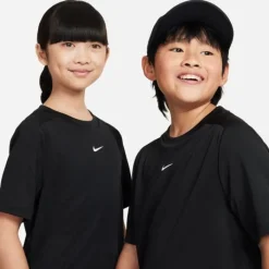 Nike T-shirt Running^Dri-FIT Multi Short Sleeve Tee Noir