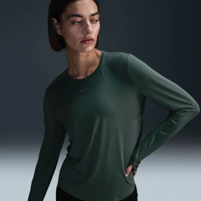 Nike T-shirt Et Manches Longues Running^Dri-FIT One Classic Long Sleeve Tee Vert