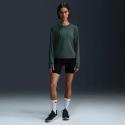 Nike T-shirt Et Manches Longues Running^Dri-FIT One Classic Long Sleeve Tee Vert