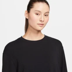 Nike T-shirt Et Manches Longues Running^Dri-FIT One Relaxed Long Sleeve Tee Noir