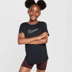 Nike T-shirt Running^Dri-FIT One STD Short Sleeve Tee Noir