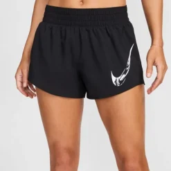 Nike Short Running^Dri-FIT One Swoosh HyperBright Mid-Rase Brief-Lined Shorts Noir