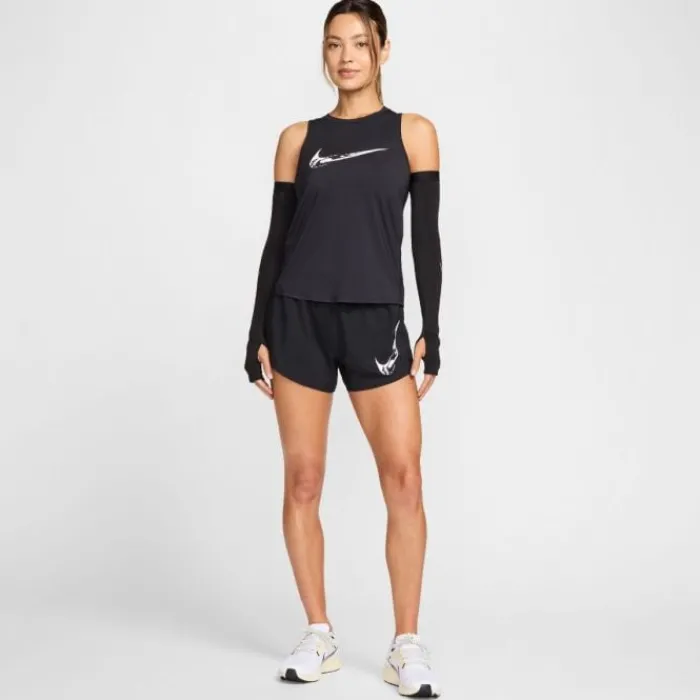 Nike Short Running^Dri-FIT One Swoosh HyperBright Mid-Rase Brief-Lined Shorts Noir