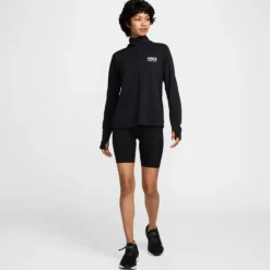 Nike T-shirt Et Manches Longues Running^Dri-FIT Pacer Half Zip GLS Noir