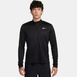 Nike T-shirt Et Manches Longues Running^Dri-FIT Pacer Half Zip Long Sleeve Tee Noir
