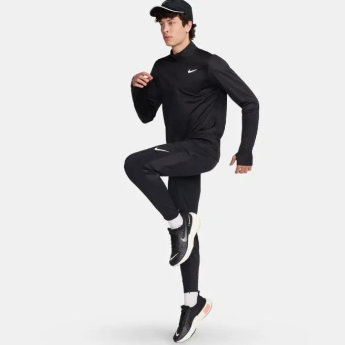 Nike T-shirt Et Manches Longues Running^Dri-FIT Pacer Half Zip Long Sleeve Tee Noir