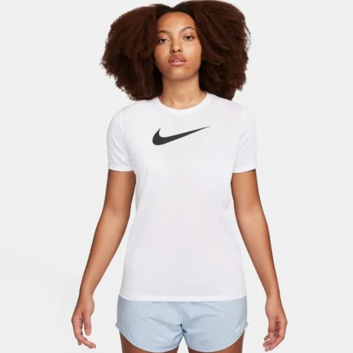 Nike Short Running^Dri-FIT Regular Heathered Graphic Short Sleeve Tee Blanc