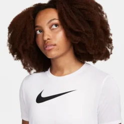 Nike Short Running^Dri-FIT Regular Heathered Graphic Short Sleeve Tee Blanc