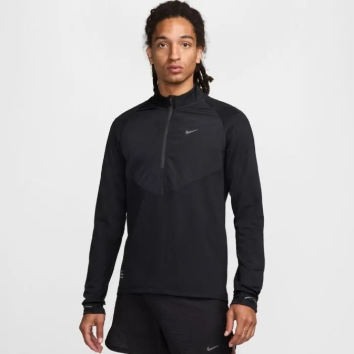 Nike T-shirt Et Manches Longues Running^Dri-FIT Run Division Element Midlayer Half Zip Noir