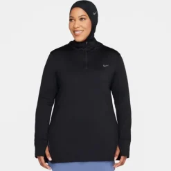 Nike Veste Running^Dri-FIT Swift Element UV Hooded Half Zip Jacket Noir
