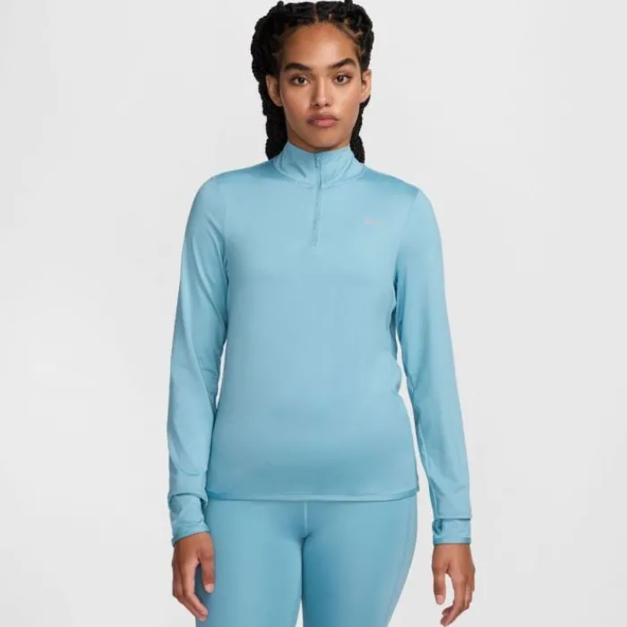 Nike T-shirt Et Manches Longues Running^Dri-FIT Swift Element UV Half Zip Bleu