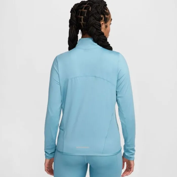 Nike T-shirt Et Manches Longues Running^Dri-FIT Swift Element UV Half Zip Bleu
