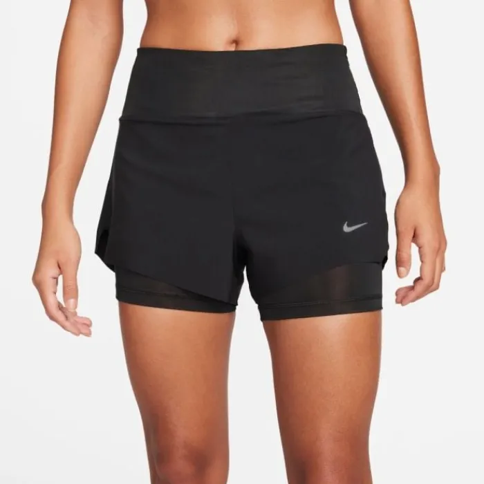 Nike Short Running^Dri-FIT Swift Mid-Rise 2in1 Shorts Noir