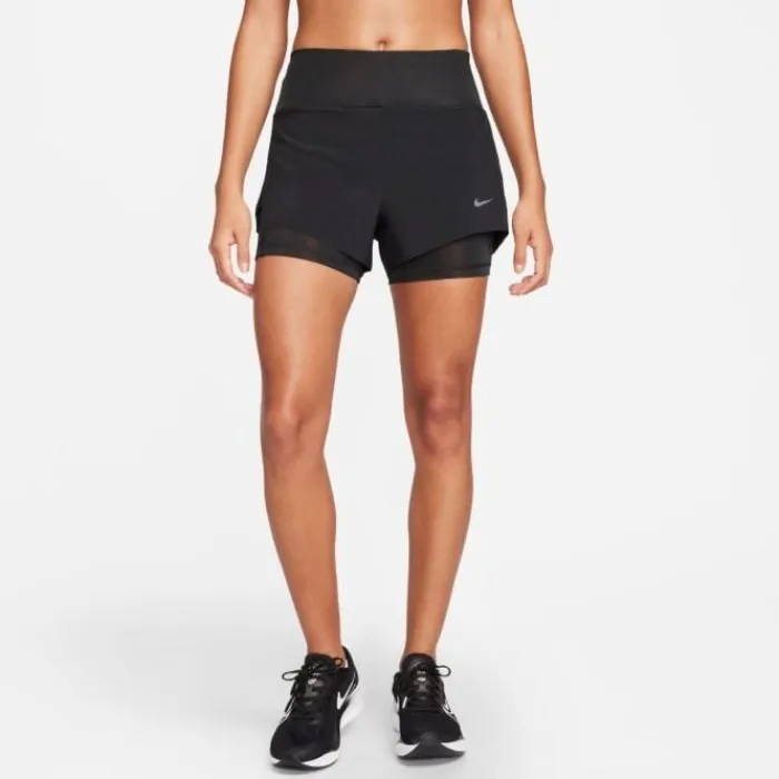 Nike Short Running^Dri-FIT Swift Mid-Rise 2in1 Shorts Noir