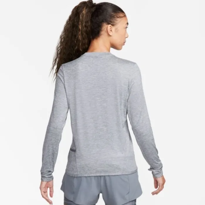 Nike T-shirt Et Manches Longues Running^Dri-FIT Swift UV Crew Long Sleeve Tee Gris