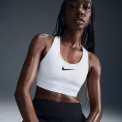 Nike Brassière De Sport^Dri-FIT Swoosh High Support Bra Blanc