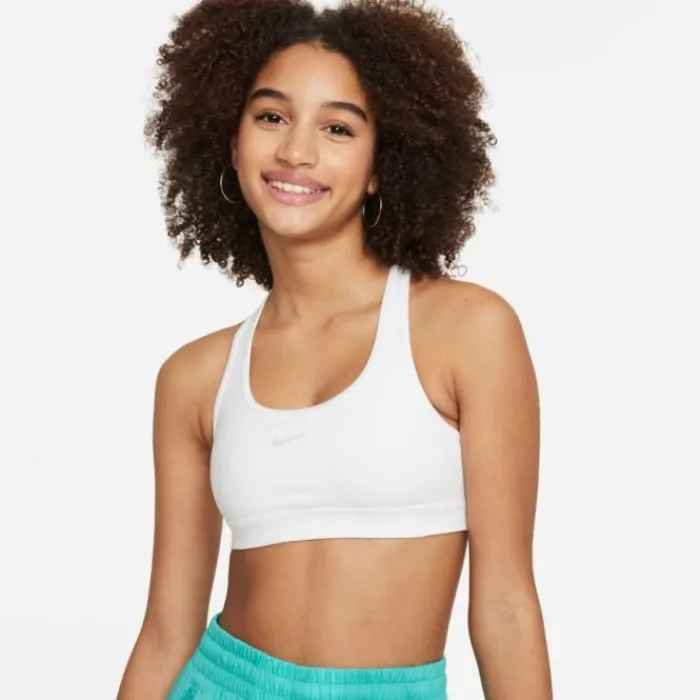 Nike Brassière De Sport^Dri-FIT Swoosh Sports Bra Blanc