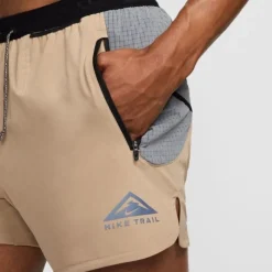 Nike Short Running^Dri-FIT Trail Second Sunrise 5in Brief-Lined Shorts Marron