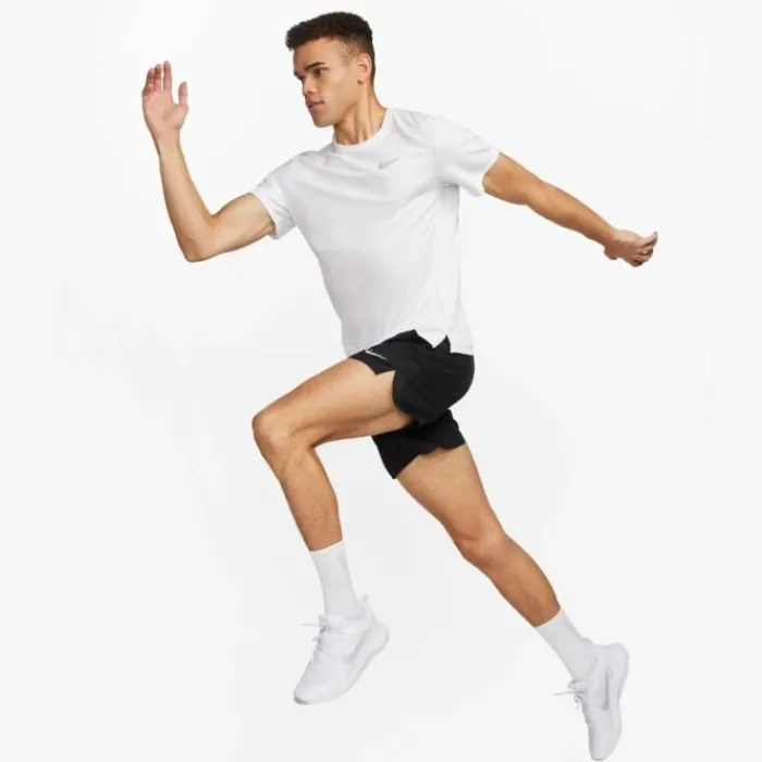 Nike T-shirt Et Manches Longues Running^Dri-Fit UV Miler Short Sleeve Tee Blanc