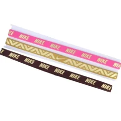 Nike Bandeaux^Metallic Hairbands 3 Pack L'or