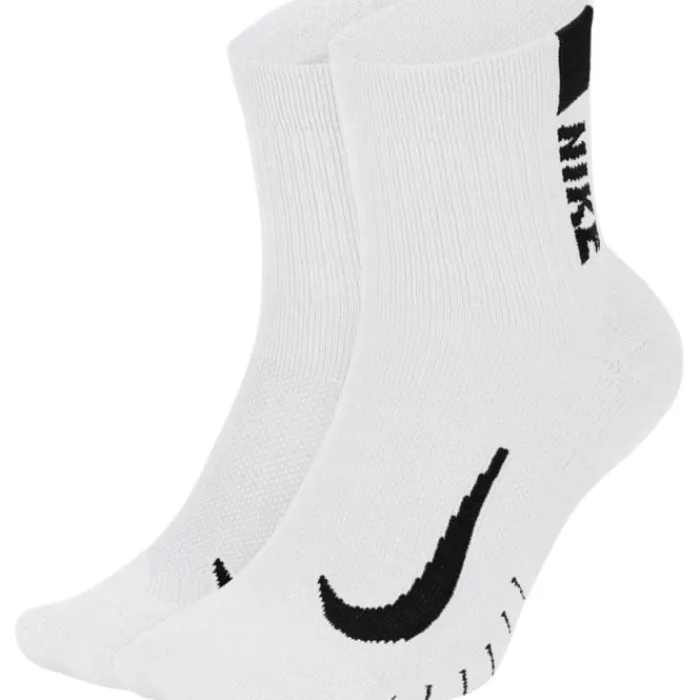 Nike Chaussettes|Chaussettes Running^Multiplier Ankle 2-Pack Socks Blanc