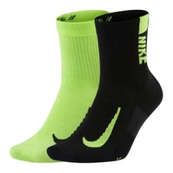 Nike Chaussettes|Chaussettes Running^Multiplier Ankle 2-Pack Socks Vert
