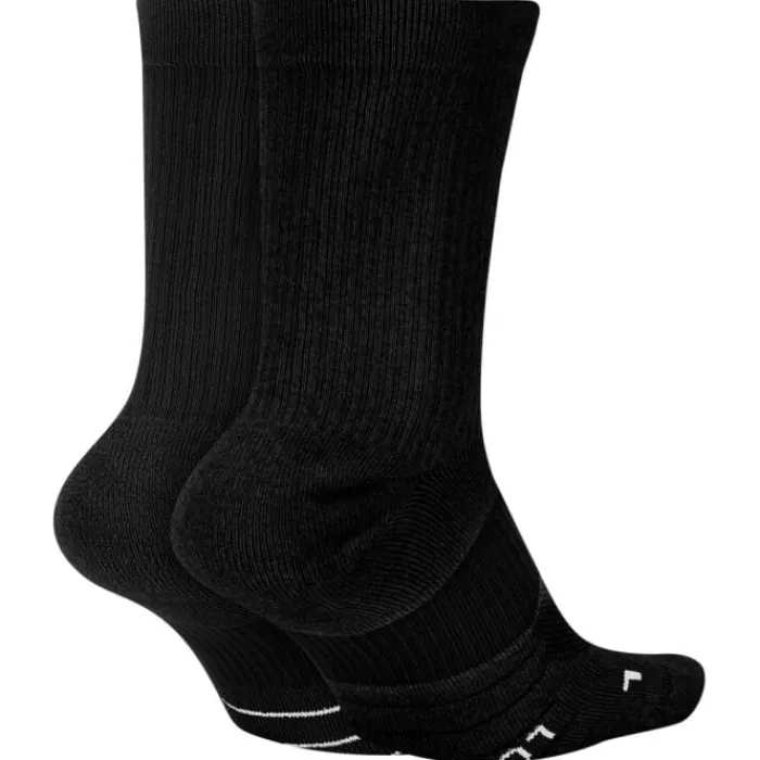 Nike Chaussettes|Chaussettes Running^Multiplier Crew 2-Pack Socks Noir