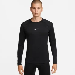 Nike T-shirt Et Manches Longues Running^Pro Warm Long Sleeve Tee Noir