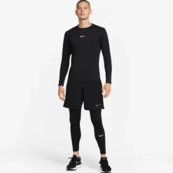 Nike T-shirt Et Manches Longues Running^Pro Warm Long Sleeve Tee Noir