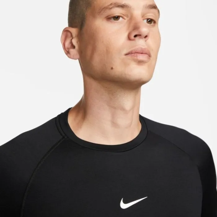 Nike T-shirt Et Manches Longues Running^Pro Warm Long Sleeve Tee Noir