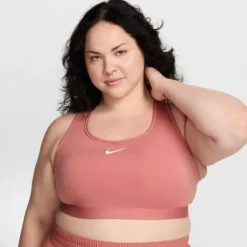 Nike Brassière De Sport^Swoosh Bra Medium Support (Plus Size) Rose