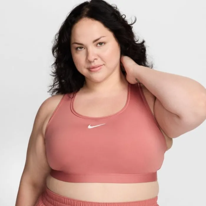 Nike Brassière De Sport^Swoosh Bra Medium Support (Plus Size) Rose