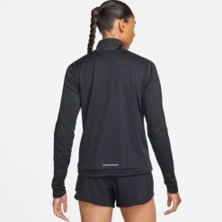 Nike T-shirt Et Manches Longues Running^Swoosh Dri-Fit 1/4-Zip Mid-Layer Noir