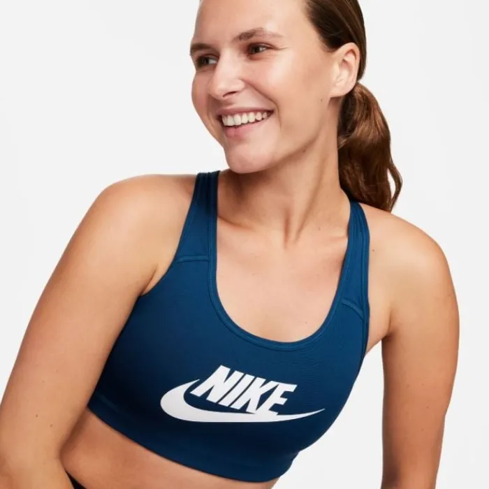 Nike Brassière De Sport^Swoosh Futura Bra Bleu