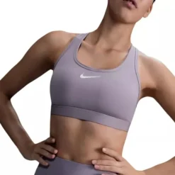 Nike Brassière De Sport^Swoosh Medium Support Bra Mauve