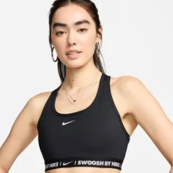 Nike Brassière De Sport^Swoosh Sports Bra Medium Support Noir