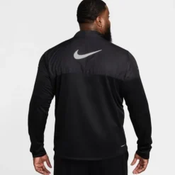 Nike T-shirt Et Manches Longues Running^Therma-FIT Water-Repellent Sphere Element Half Zip Noir
