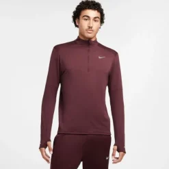 Nike T-shirt Et Manches Longues Running^Therma-FIT Water-Repellent Element Half Zip Rouge