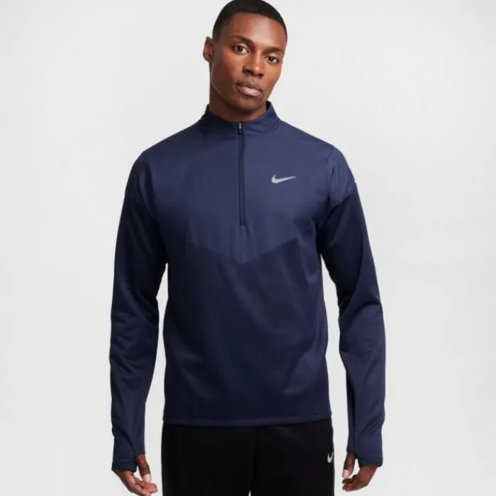 Nike T-shirt Et Manches Longues Running^Therma-FIT Water-Repellent Sphere Element Half Zip Bleu