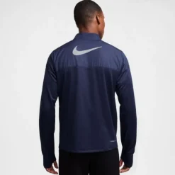 Nike T-shirt Et Manches Longues Running^Therma-FIT Water-Repellent Sphere Element Half Zip Bleu
