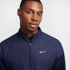 Nike T-shirt Et Manches Longues Running^Therma-FIT Water-Repellent Sphere Element Half Zip Bleu