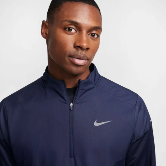 Nike T-shirt Et Manches Longues Running^Therma-FIT Water-Repellent Sphere Element Half Zip Bleu