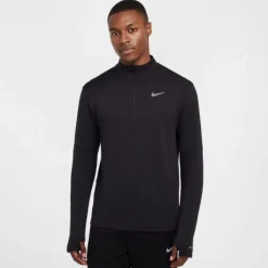 Nike T-shirt Et Manches Longues Running^Therma-FIT Water-Repellent Element Half Zip Noir