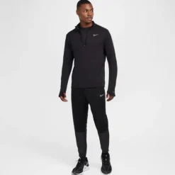 Nike T-shirt Et Manches Longues Running^Therma-FIT Water-Repellent Element Half Zip Noir